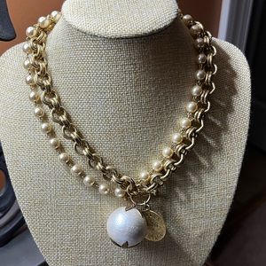 John Wind Pearl and gold necklace